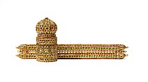Pen Case and Inkwell (davat-i daulat), Gold, inlaid with diamonds, rubies, and emeralds